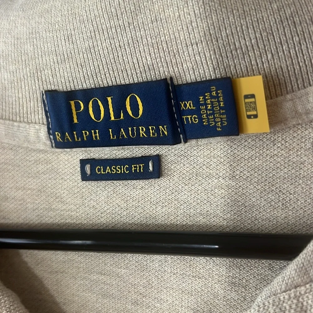 Polo by Ralph‎ Lauren Men's Oatmeal Beige Long Sleeve Shirt Classic Fit, XXL